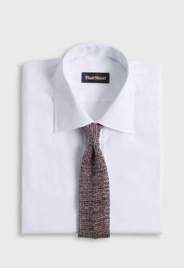 Paul Stuart Silk And Linen Knitted Tie