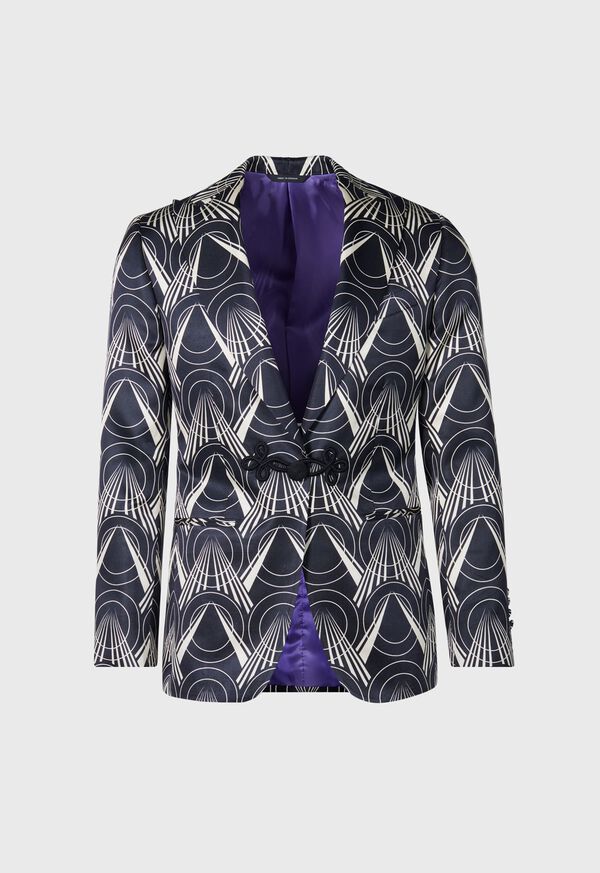 paul stuart Silk Deco Printed Dinner Jacket