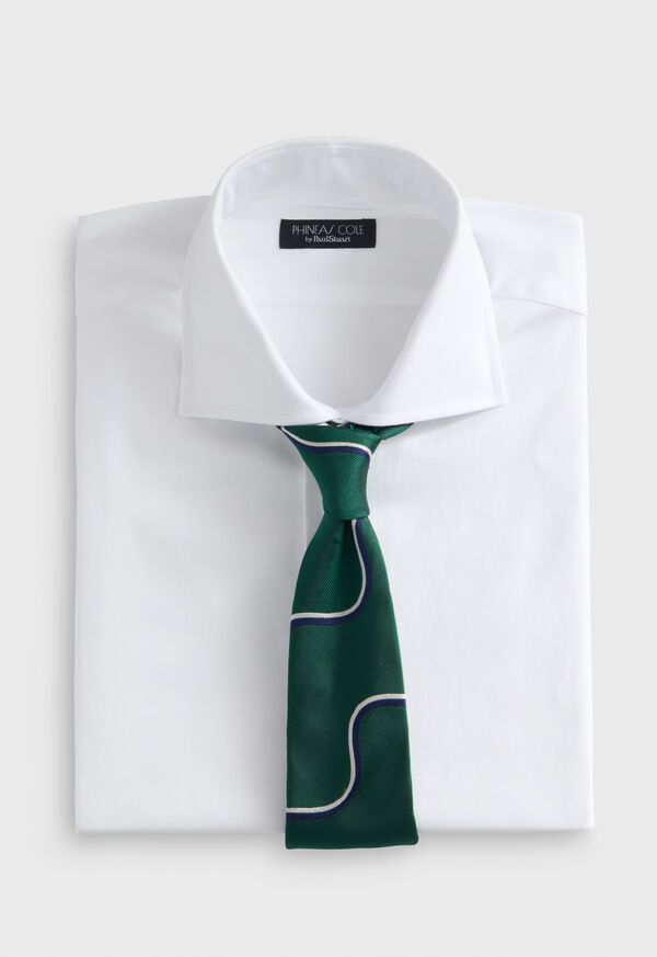 Paul Stuart Silk Deco Wave Tie