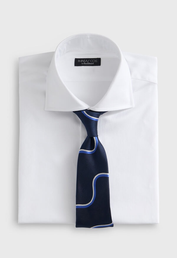Paul Stuart Silk Deco Wave Tie
