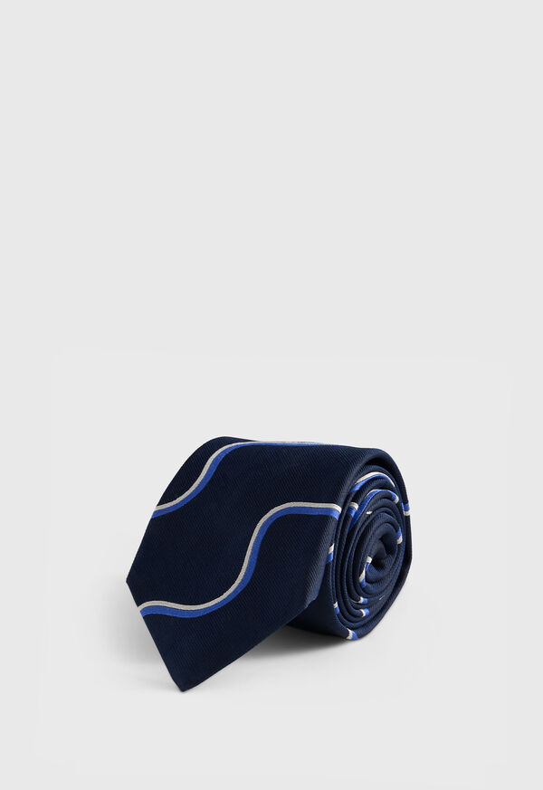 paul stuart Silk Deco Wave Tie