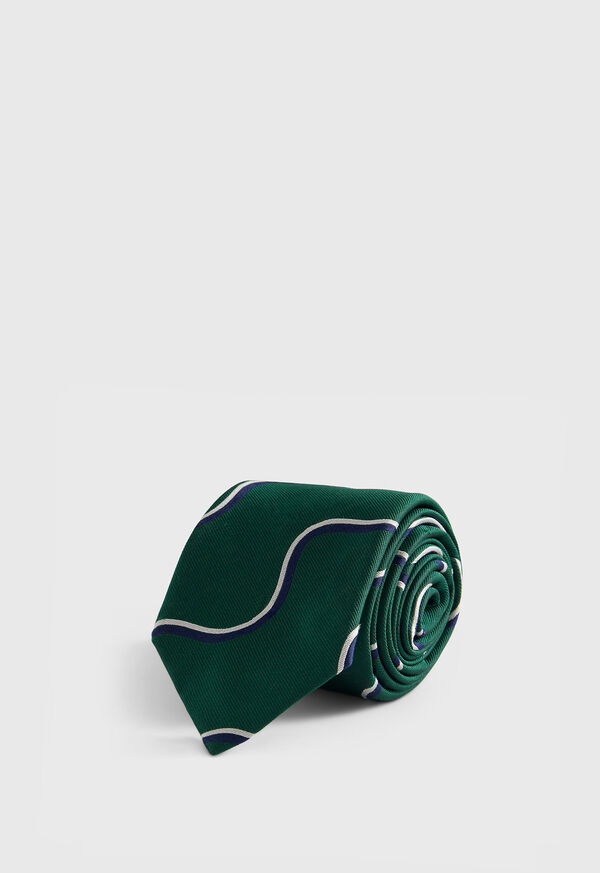 paul stuart Silk Deco Wave Tie