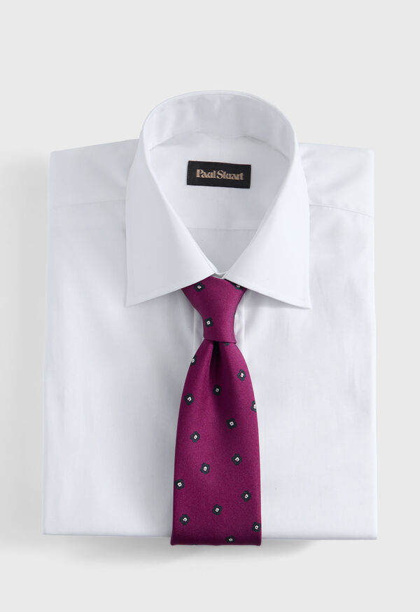 Paul Stuart Silk Floral Medallion Print Tie