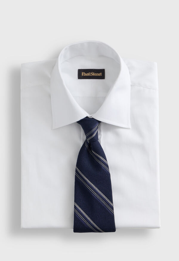 Paul Stuart Silk Grenadine Stripe Tie