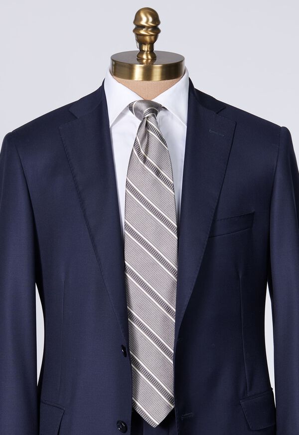 Paul Stuart Silk Jacquard Macclesfield Stripe Tie