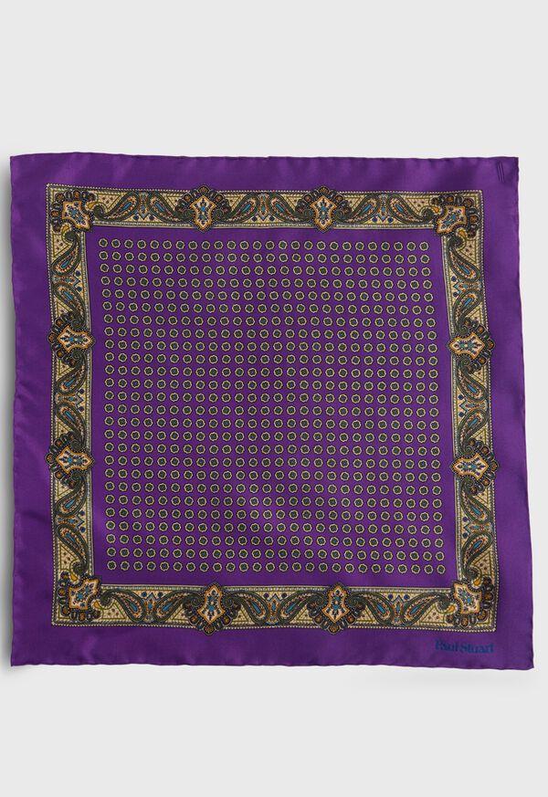 Paul Stuart Silk Medallion Paisley Pocket Square