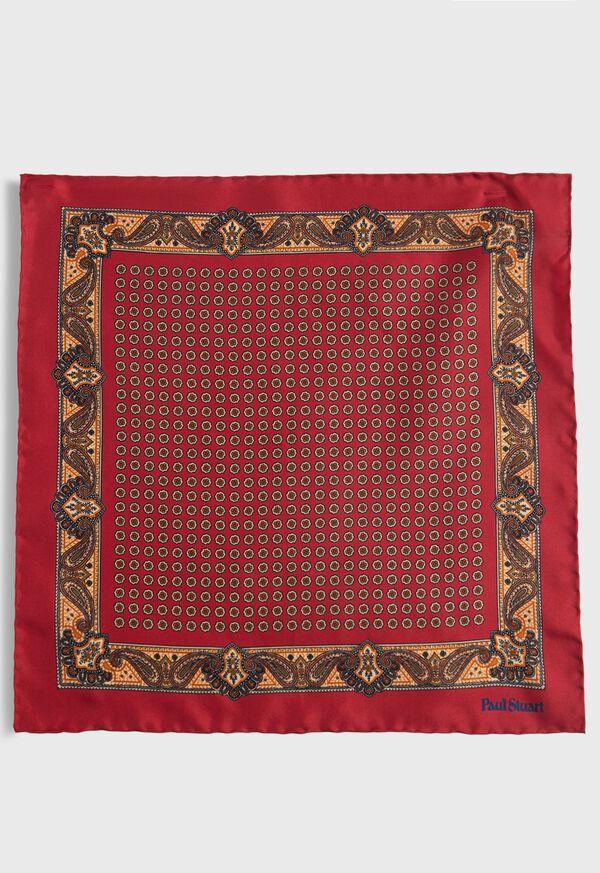 Paul Stuart Silk Medallion Paisley Pocket Square