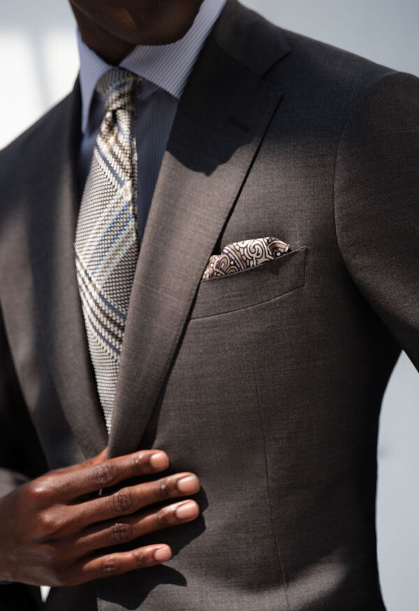 Paul Stuart Silk Medallion Pocket Square