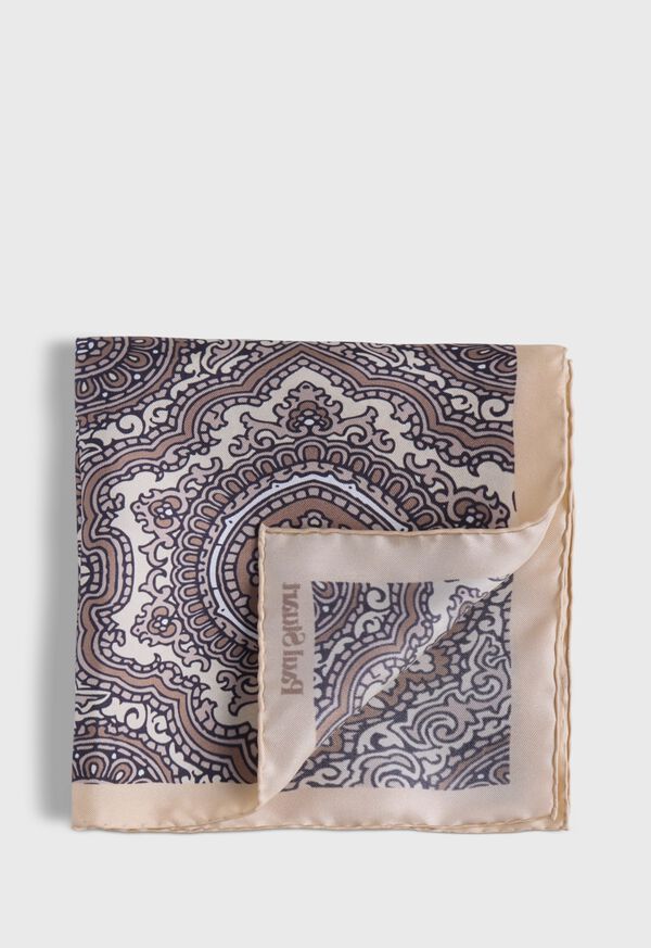 paul stuart Silk Medallion Pocket Square