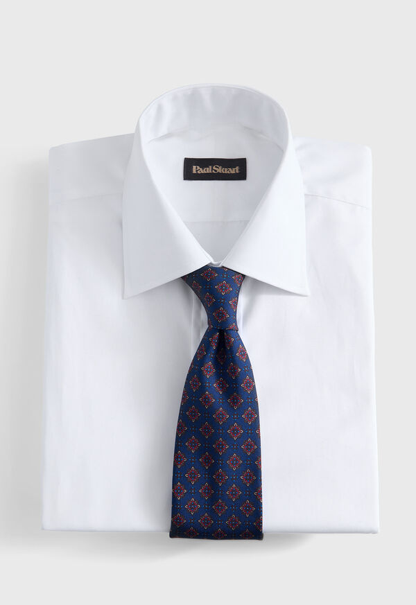 Paul Stuart Silk Medallion Print Tie