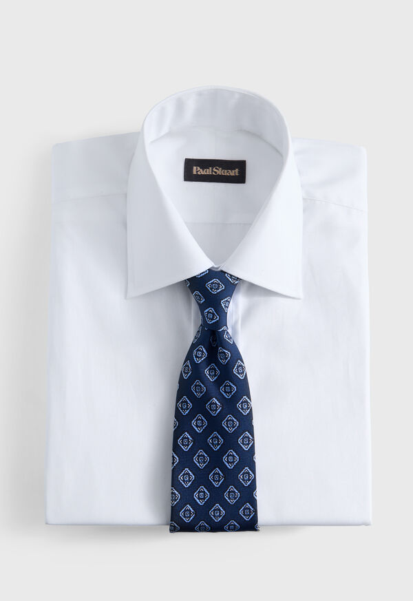 Paul Stuart Silk Medallion Print Tie