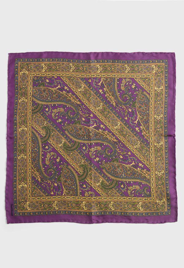 Paul Stuart Silk Paisley Pocket Square