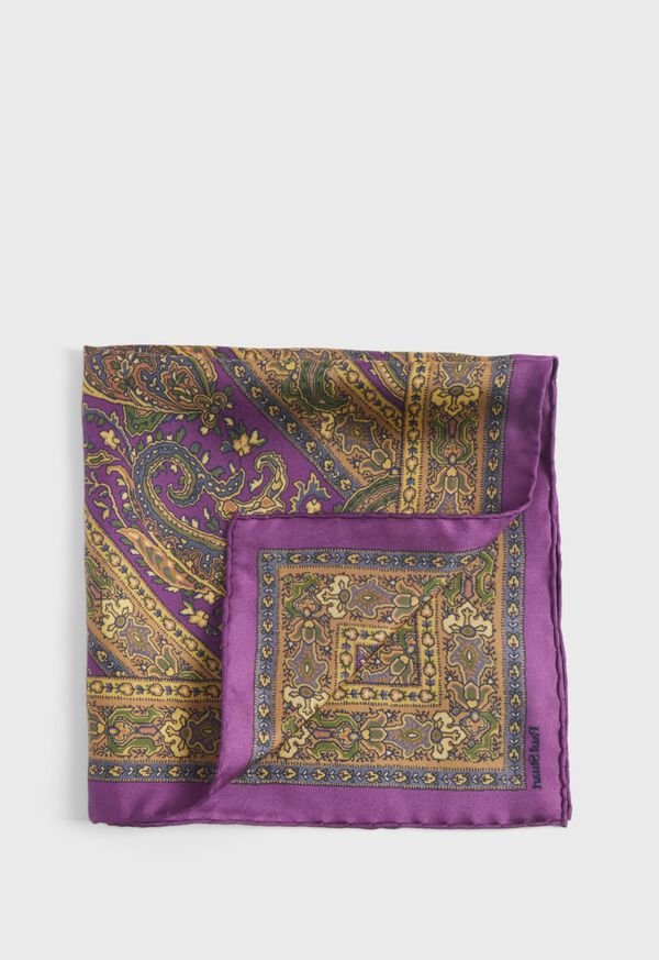 paul stuart Silk Paisley Pocket Square