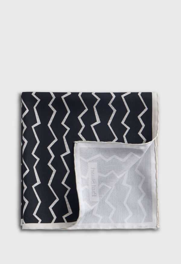 paul stuart Silk Printed Geometric Pocket Square