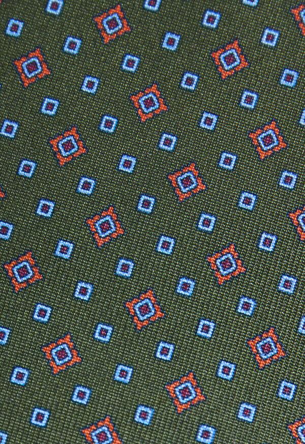 Paul Stuart Silk Printed Micro Medallion Tie