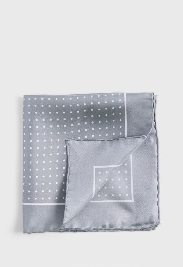 paul stuart Silk Twill Dot Print Pocket Square
