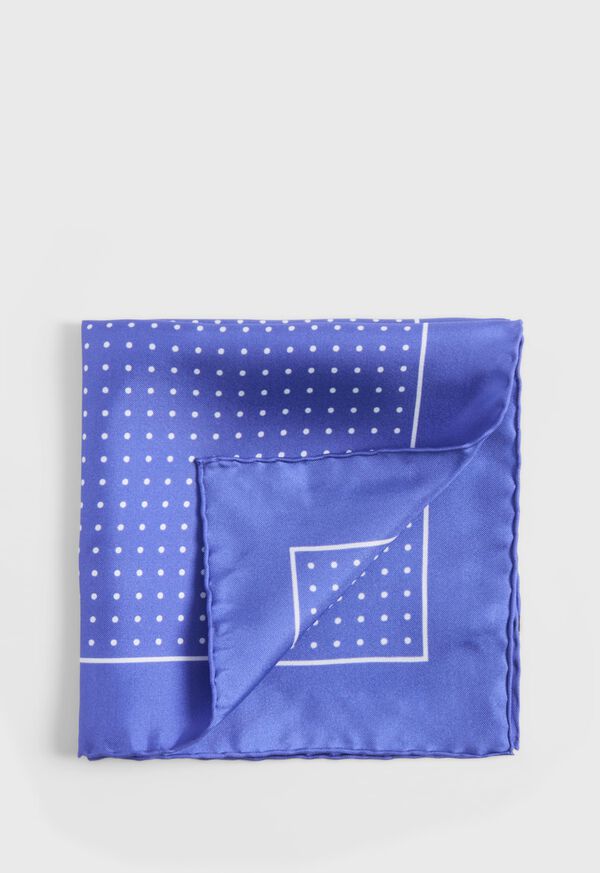 paul stuart Silk Twill Dot Print Pocket Square