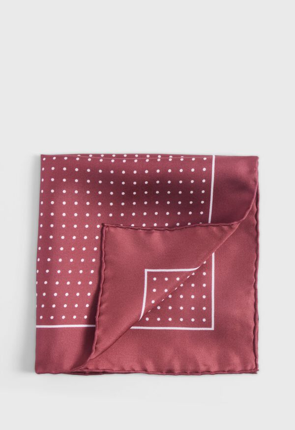 paul stuart Silk Twill Dot Print Pocket Square