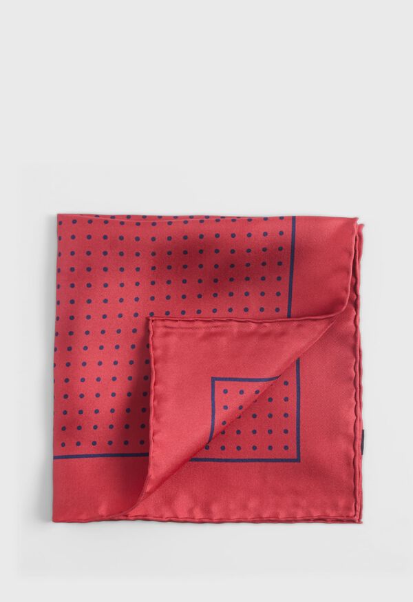 paul stuart Silk Twill Dot Print Pocket Square