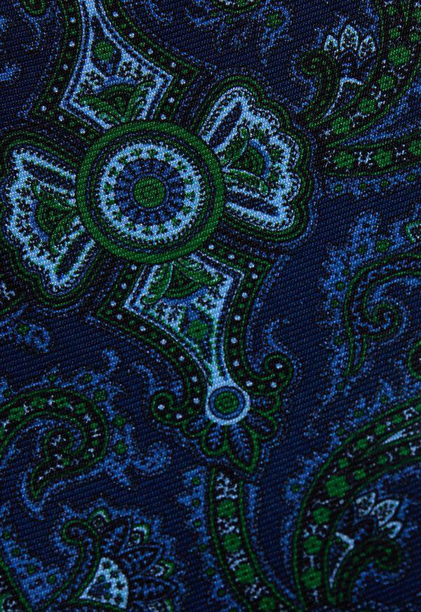 Paul Stuart Silk Twill Micro Paisley Print Ascot