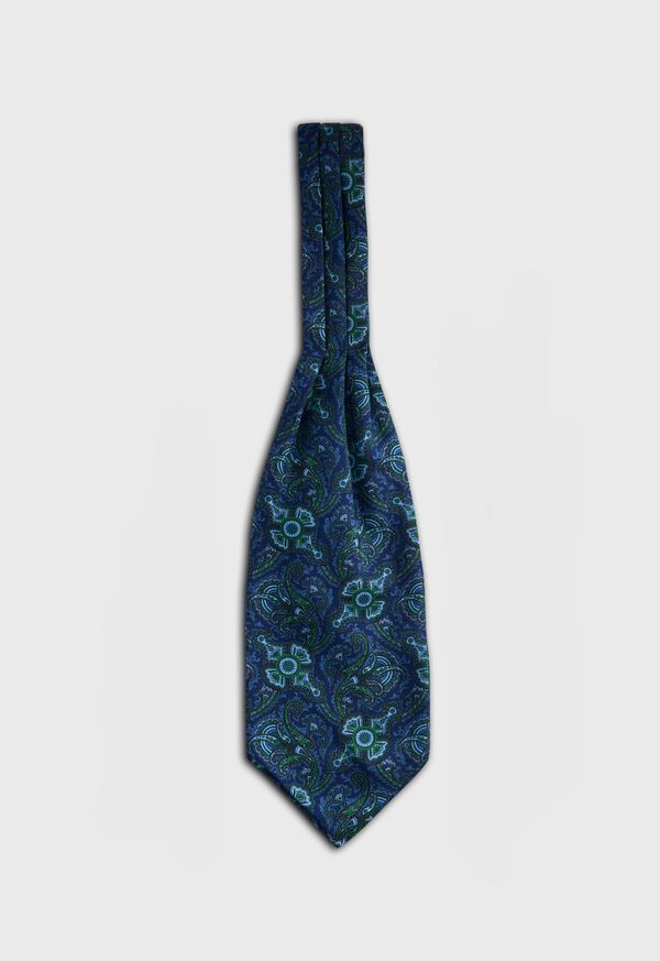 paul stuart Silk Twill Micro Paisley Print Ascot