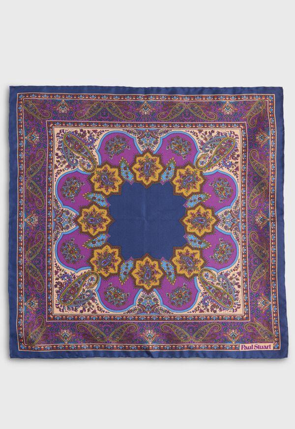 Paul Stuart Silk Twill Paisley Pocket Square