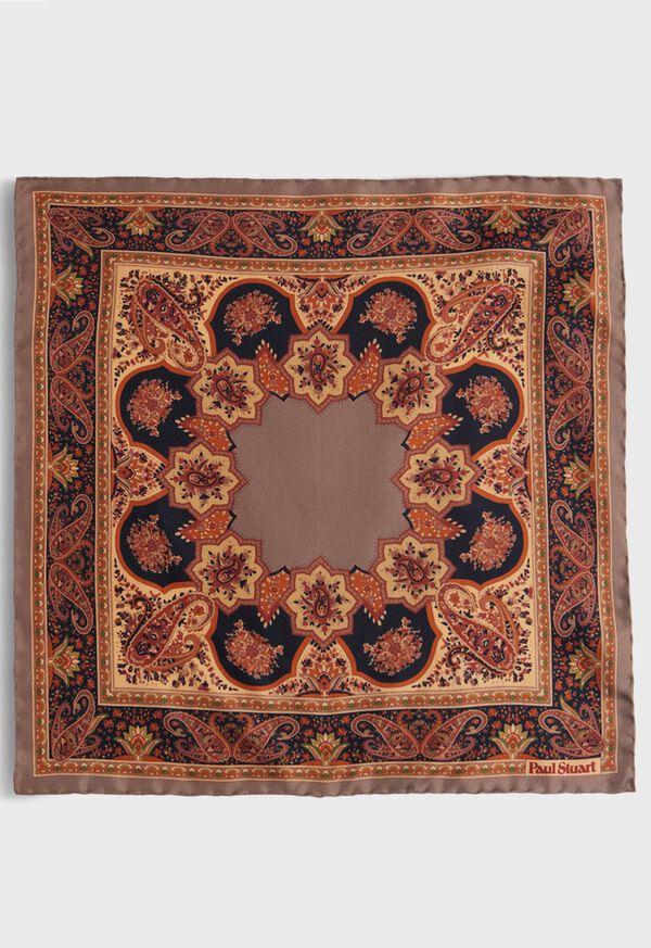 Paul Stuart Silk Twill Paisley Pocket Square