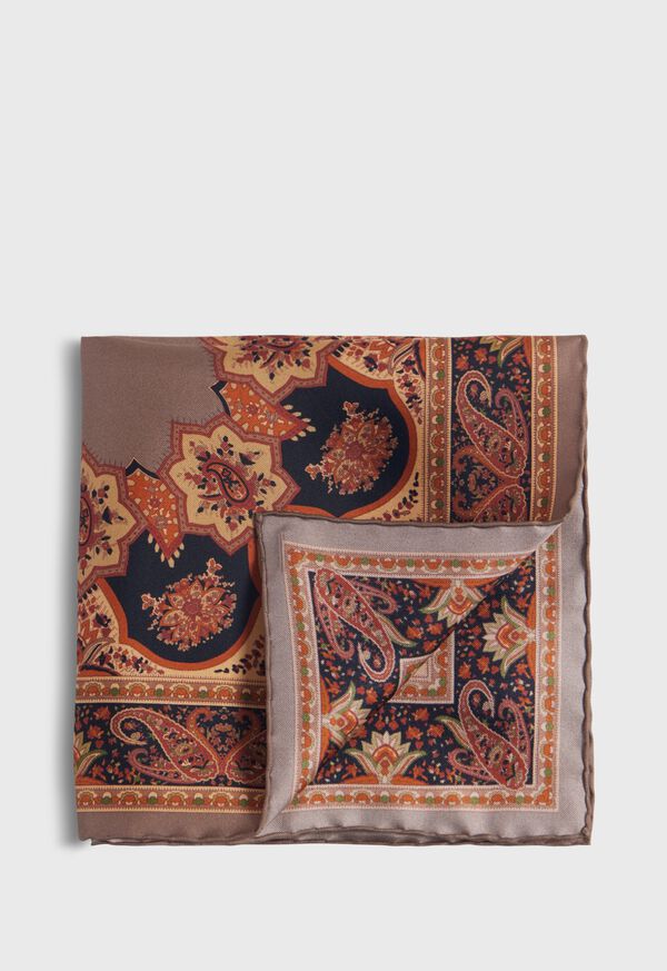 paul stuart Silk Twill Paisley Pocket Square
