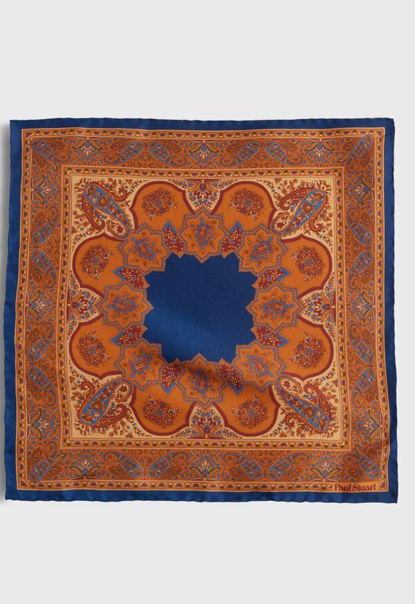 Paul Stuart Silk Twill Paisley Pocket Square