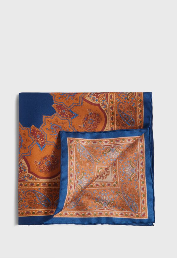 paul stuart Silk Twill Paisley Pocket Square