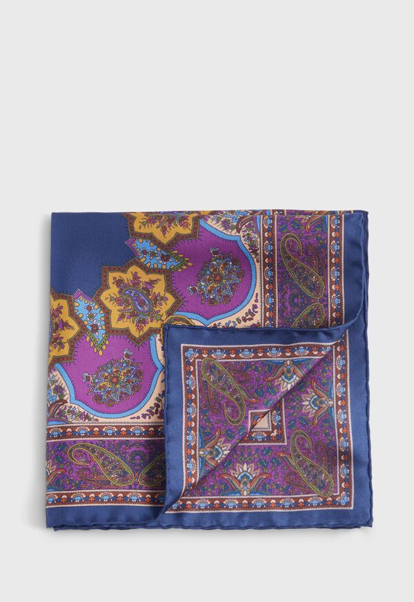paul stuart Silk Twill Paisley Pocket Square