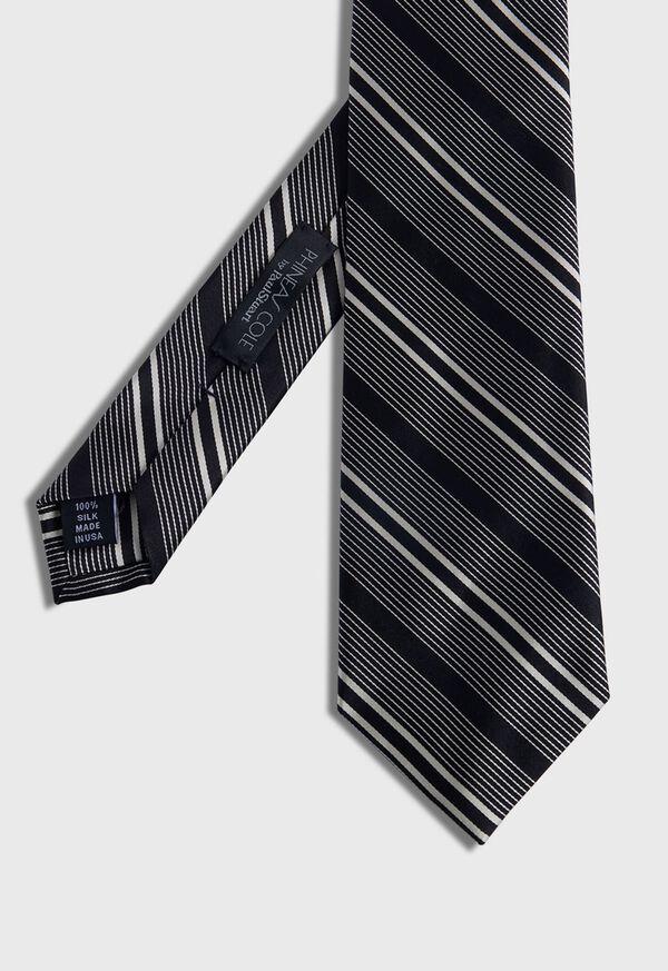 paul stuart Silk Woven Deco Stripe Tie