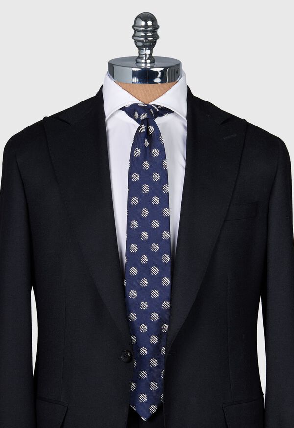 Paul Stuart Silk Woven Hopsack Deco Tie