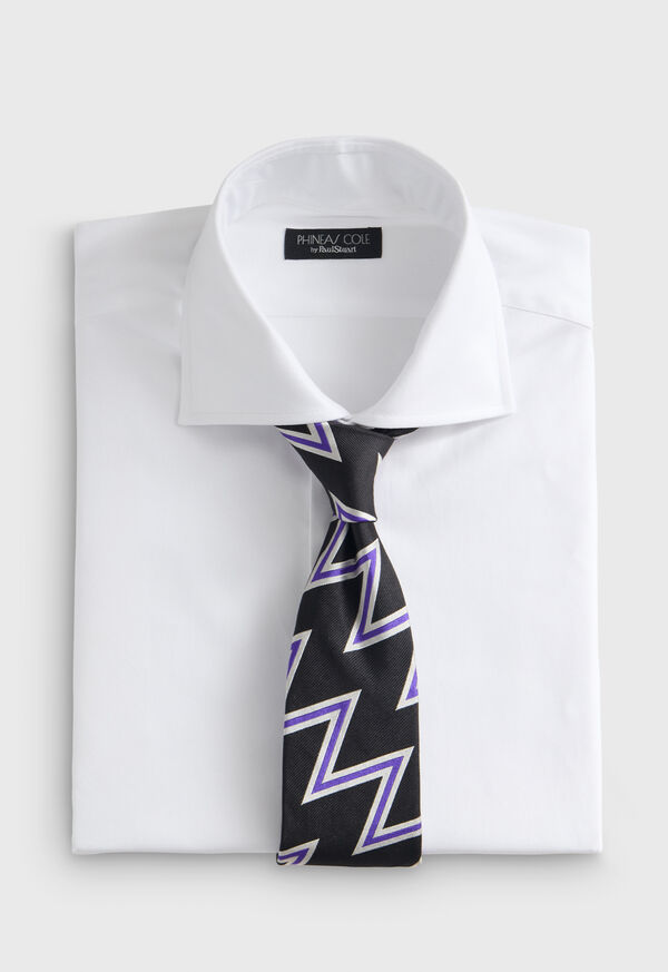 Paul Stuart Silk Woven Zig Zag Tie