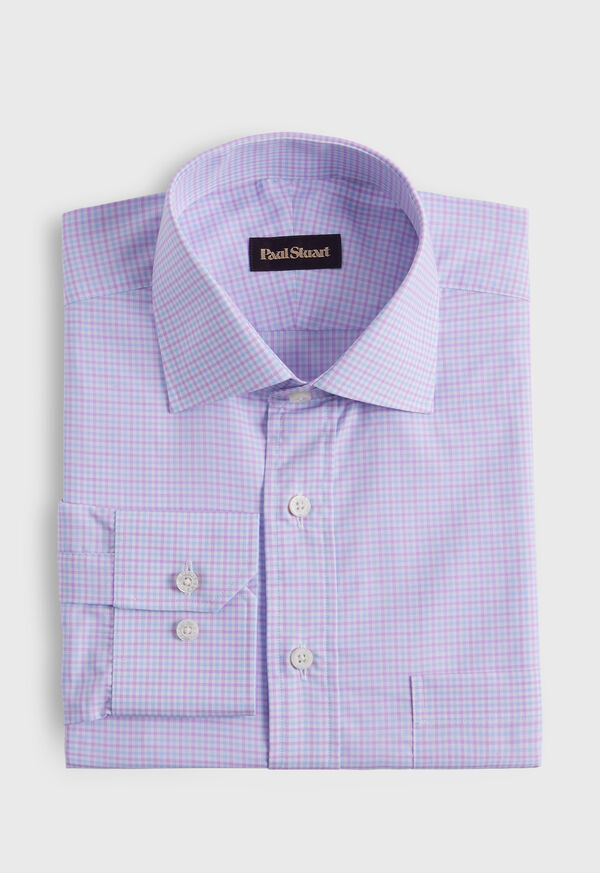 paul stuart Small Check Cotton Dress Shirt