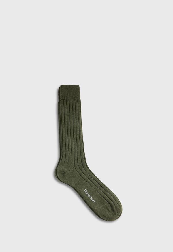 paul stuart Solid Color Ribbed Sock
