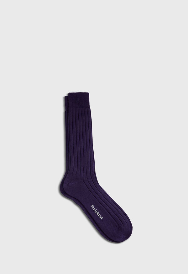 paul stuart Solid Color Ribbed Sock
