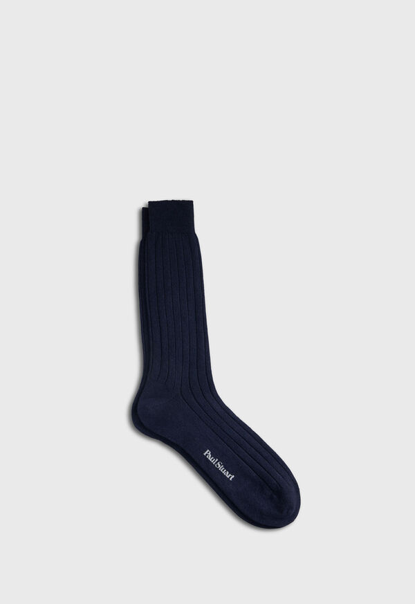 paul stuart Solid Color Ribbed Sock