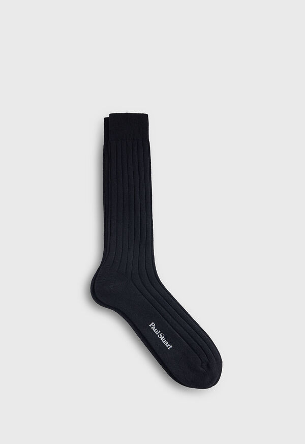 paul stuart Solid Color Ribbed Sock