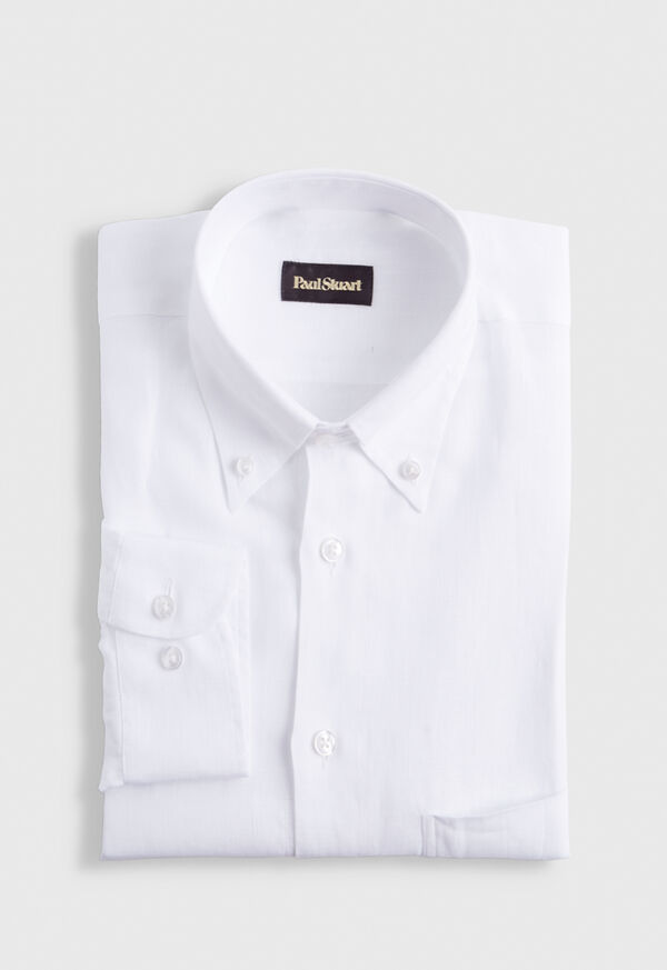 paul stuart Solid Linen Sport Shirt