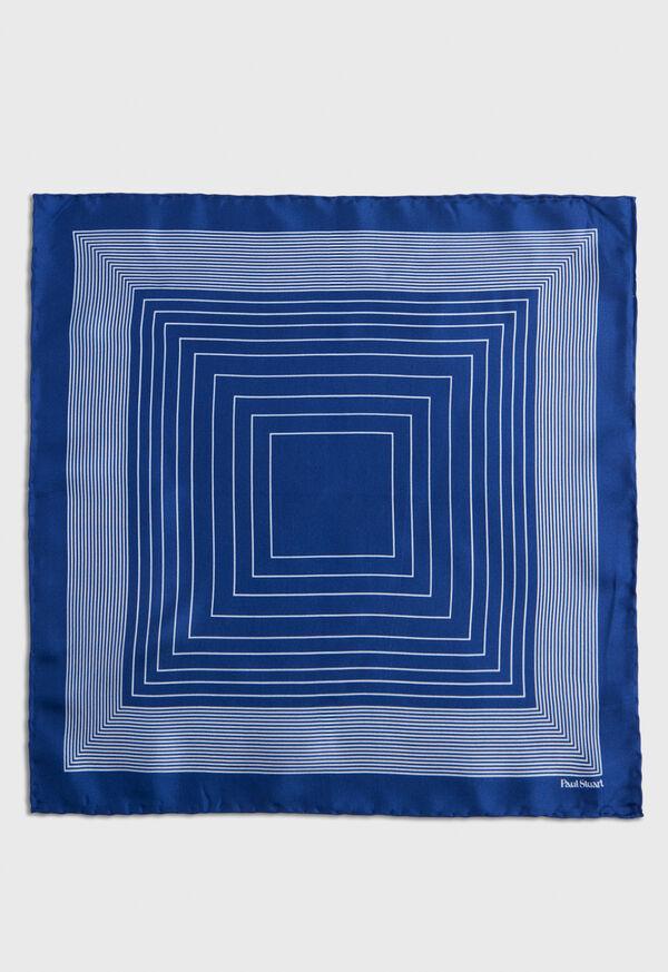 Paul Stuart Square Pattern Silk Pocket Square