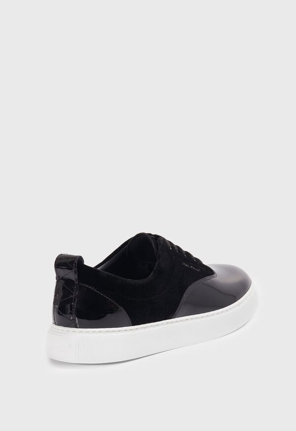Paul Stuart Star Patent Leather And Velvet Sneaker