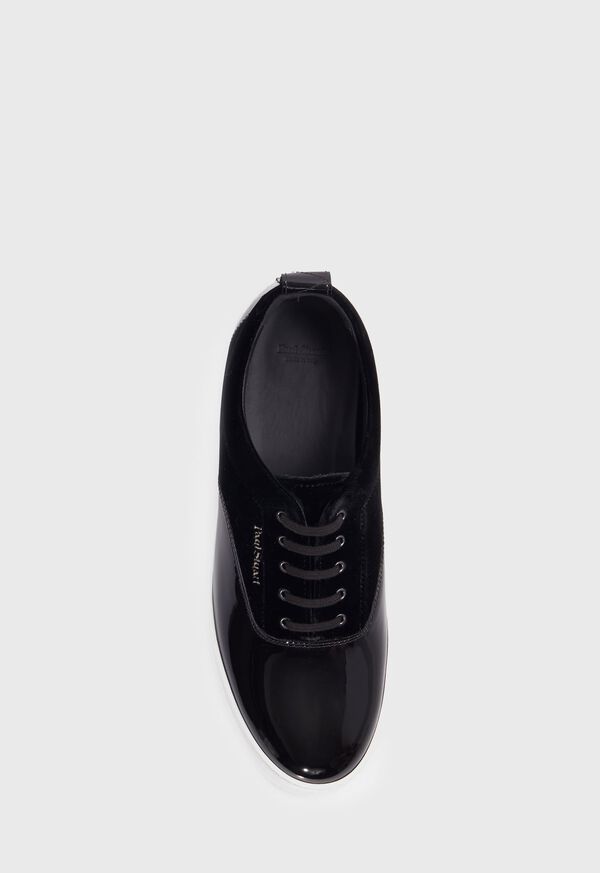 Paul Stuart Star Patent Leather And Velvet Sneaker