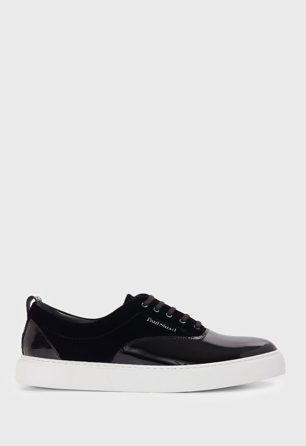 paul stuart Star Patent Leather and Velvet Sneaker