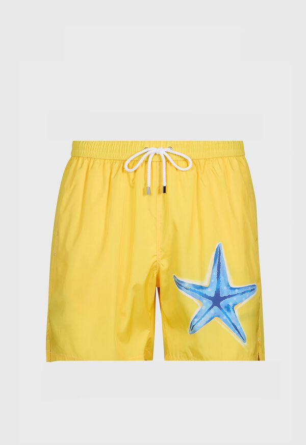 paul stuart Starfish Print Swim Trunk