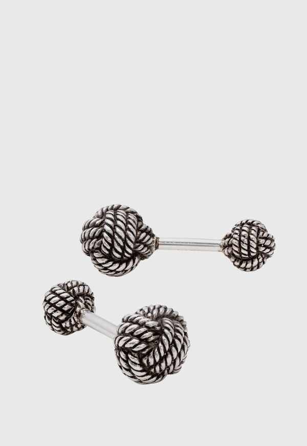 paul stuart Sterling Silver Rope Ball Cufflinks