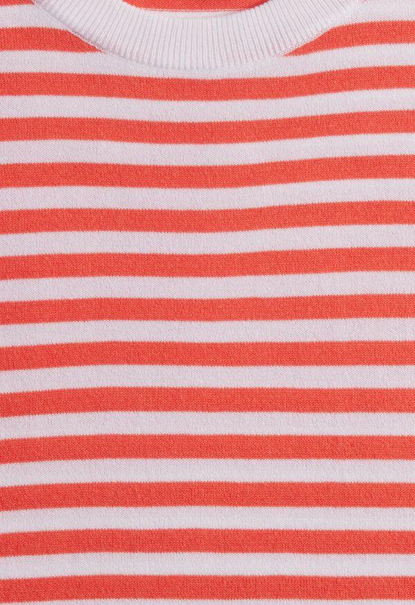 Paul Stuart Stripe Knit Short Sleeve Crewneck