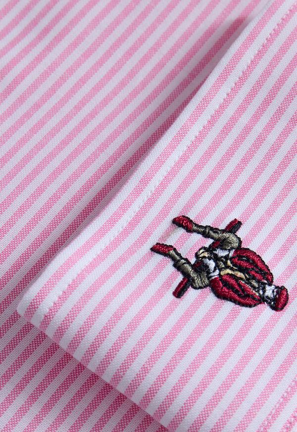 Paul Stuart Stripe Oxford Logo Sport Shirt