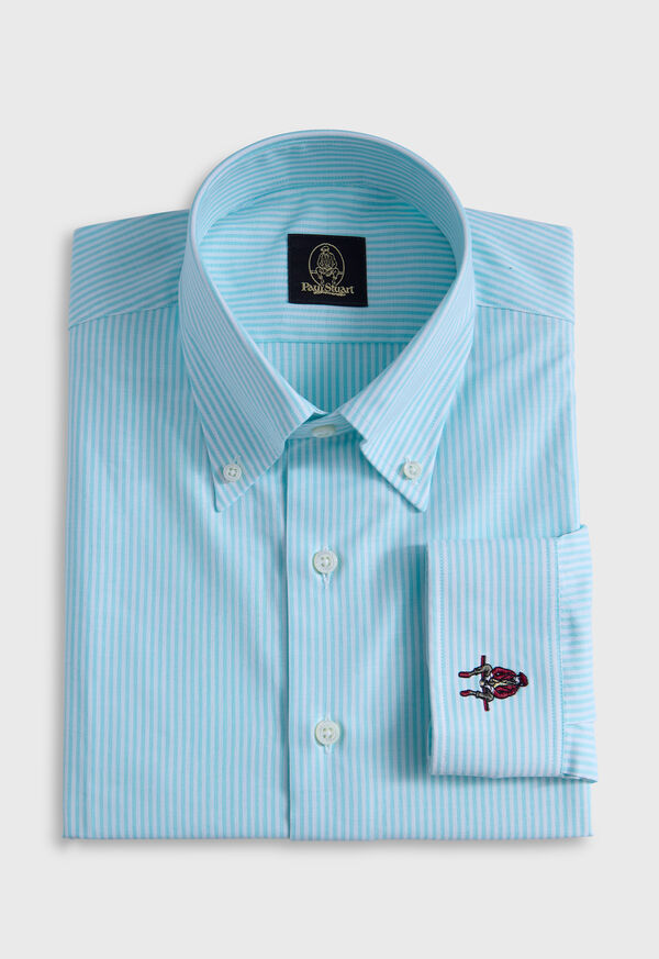 paul stuart Stripe Oxford Logo Sport Shirt
