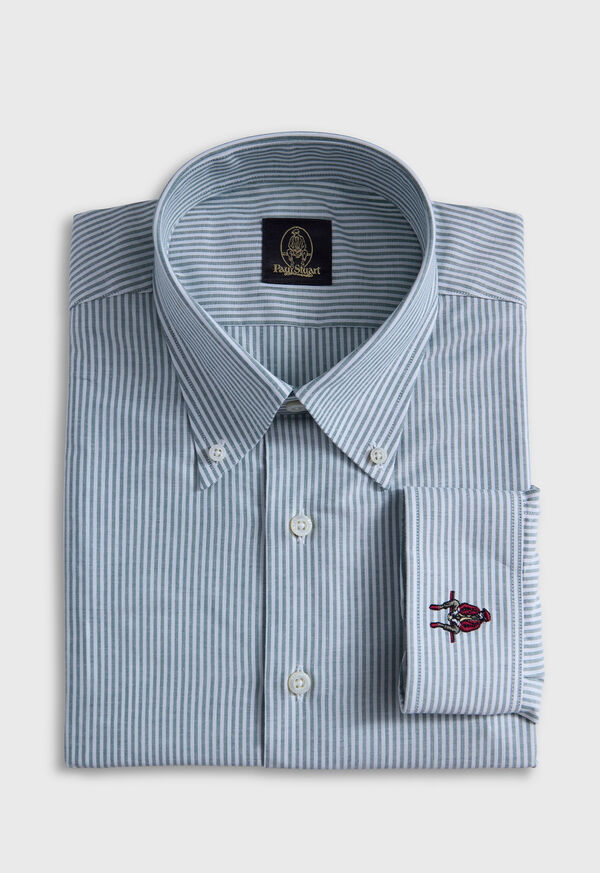 paul stuart Stripe Oxford Logo Sport Shirt
